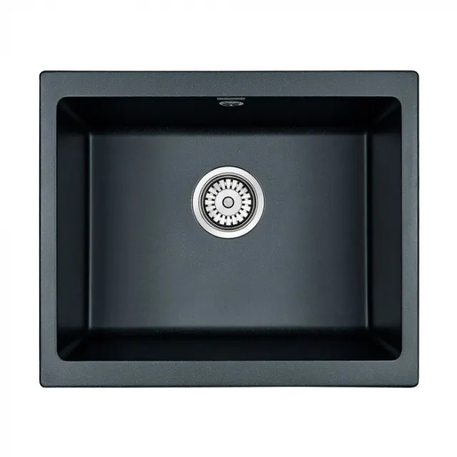 Кухонная мойка Paulmark Мойка GERA 60, IT-GRANIT, PM205546-BLM, черный, 555х460, подст. мон.