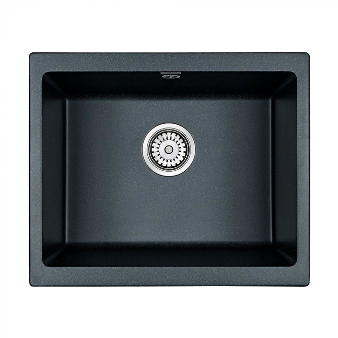 Кухонная мойка Paulmark Мойка GERA 60, IT-GRANIT, PM205546-BLM, черный, 555х460, подст. мон.