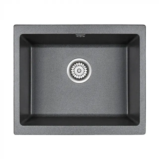 Кухонная мойка Paulmark Мойка GERA 60, IT-GRANIT, PM205546-DG, графит, 555х460, подст. мон.