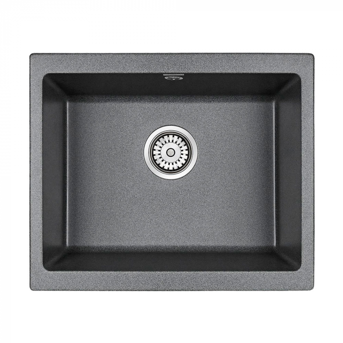 Кухонная мойка Paulmark Мойка GERA 60, IT-GRANIT, PM205546-DG, графит, 555х460, подст. мон.