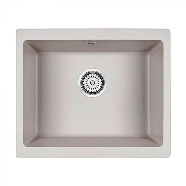 Кухонная мойка Paulmark Мойка GERA 60, IT-GRANIT, PM205546-GR, серый, 555х460, подст. мон.