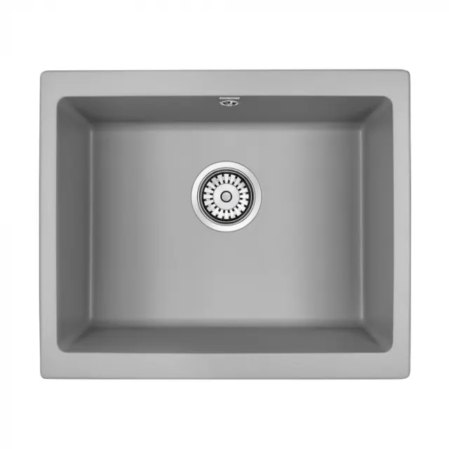 Кухонная мойка Paulmark Мойка GERA 60, IT-GRANIT, PM205546-GRM, серый металлик, 555х460, подст. мон.