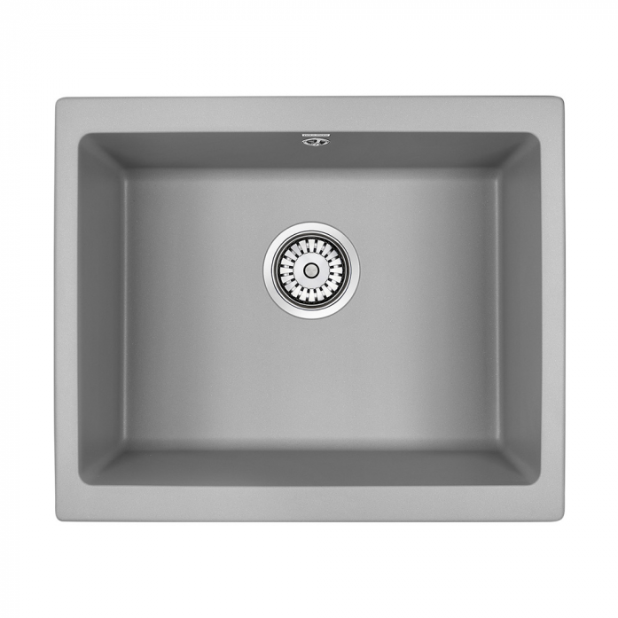 Кухонная мойка Paulmark Мойка GERA 60, IT-GRANIT, PM205546-GRM, серый металлик, 555х460, подст. мон.