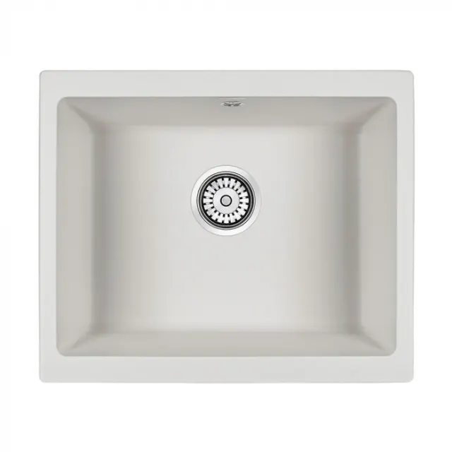 Кухонная мойка Paulmark Мойка GERA 60, IT-GRANIT, PM205546-WH, белый, 555х460, подст. мон.