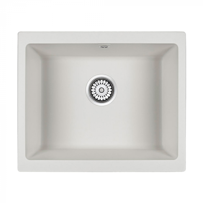 Кухонная мойка Paulmark Мойка GERA 60, IT-GRANIT, PM205546-WH, белый, 555х460, подст. мон.