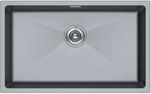 Мойка Paulmark LUMI 74UNI, IT-GRANIT, LU74-GRM, серый металлик, 740х460,