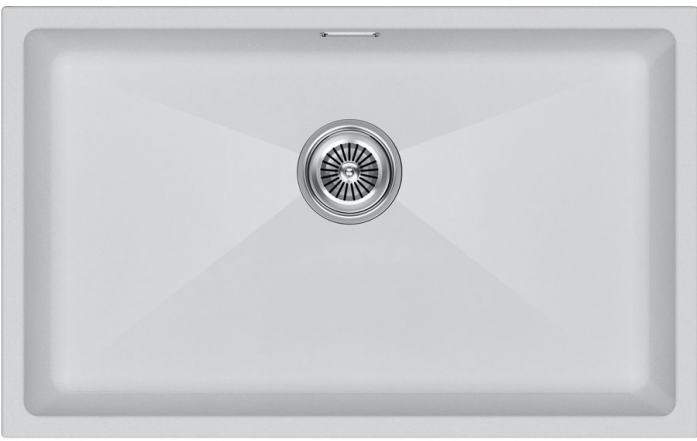 Мойка Paulmark LUMI 74UNI, IT-GRANIT, LU74-WH, белый, 740х460,
