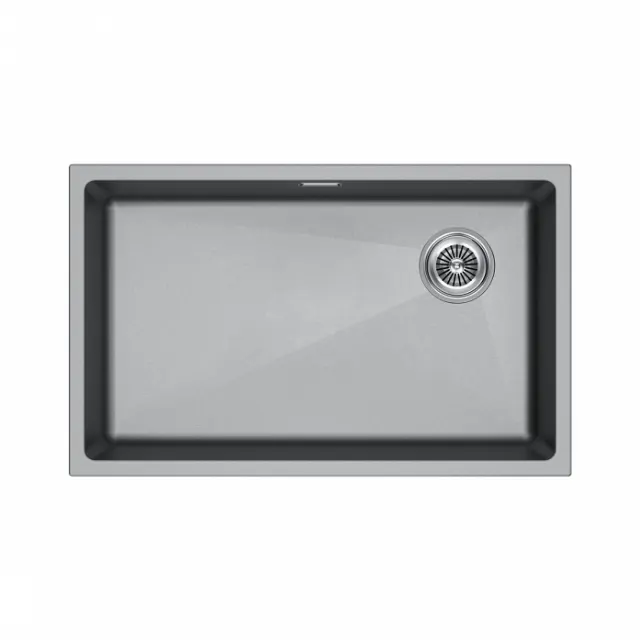 Мойка Paulmark LUMI 74UNI-SKEW, IT-GRANIT, LU74SK-GRM, серый металлик, 740х440,