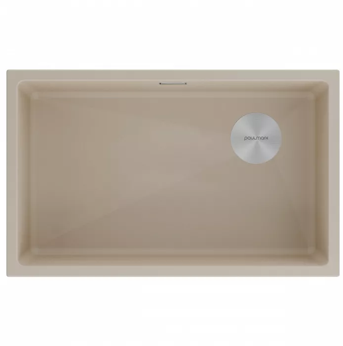 Кухонная мойка Paulmark Мойка LUMI 74UNI-SKEW, IT-GRANIT, LU74SK-LA, латте, 740х440,