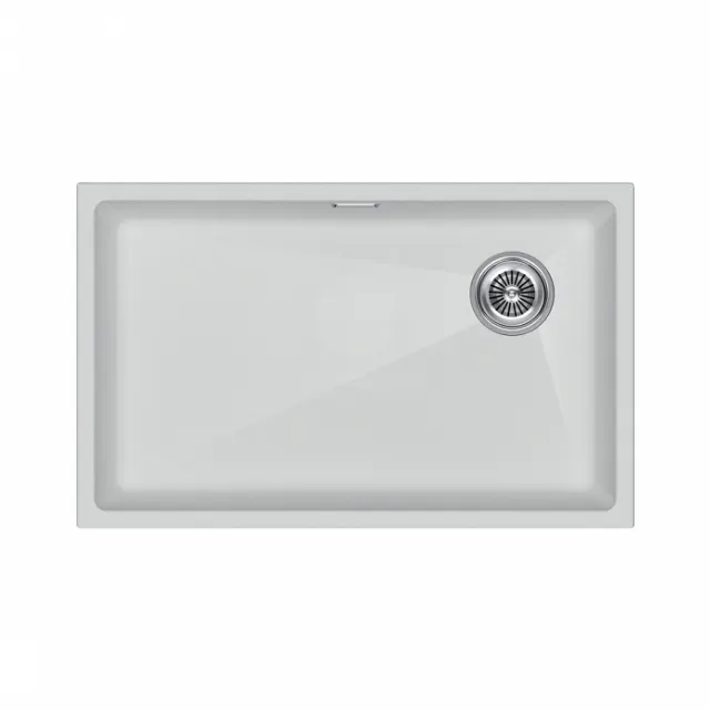 Мойка Paulmark LUMI 74UNI-SKEW, IT-GRANIT, LU74SK-WH, белый, 740х440,