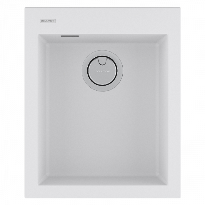 Мойка Paulmark DECORATION 41, ACRYSTONE, PM934150-WH, WHITE, 410х500 мм,