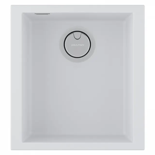 Мойка Paulmark NEO CLASSIC 41, ACRYSTONE, PM964144-WH, WHITE, 410х435 мм,