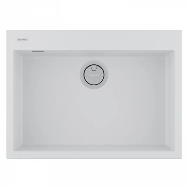 Мойка Paulmark DECORATION 69, ACRYSTONE, PM936950-WH, WHITE, 690х500 мм,