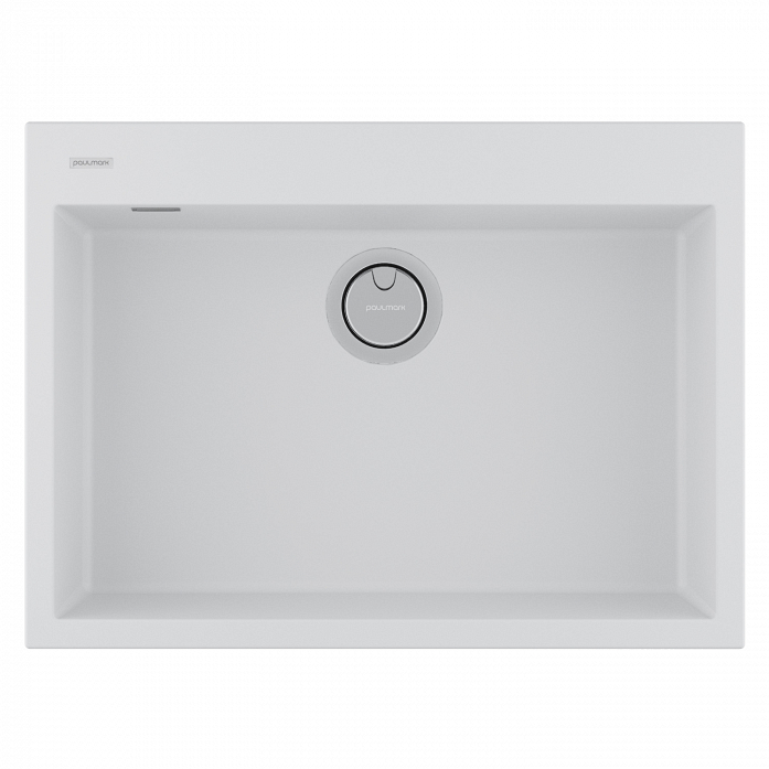 Мойка Paulmark DECORATION 69, ACRYSTONE, PM936950-WH, WHITE, 690х500 мм,