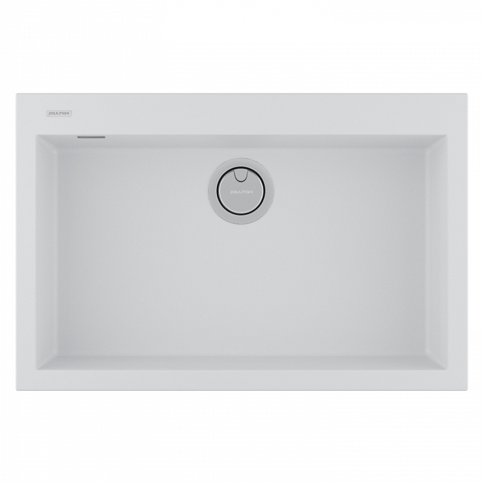 Мойка Paulmark DECORATION 76, ACRYSTONE, PM937650-WH, WHITE, 760х500 мм,