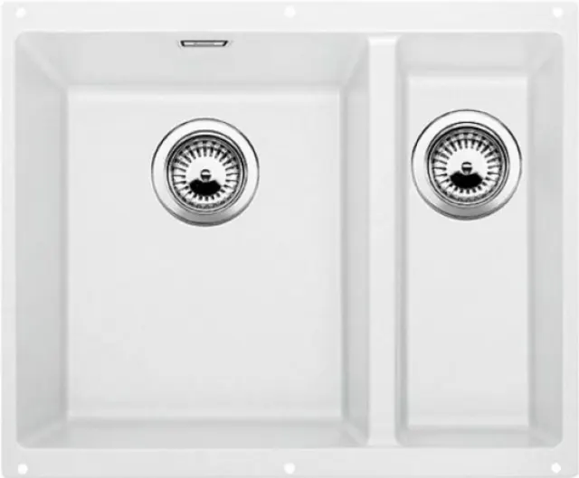 Кухонная мойка Blanco SUBLINE 340/160-U SILGRANIT 523552 чаша слева белый