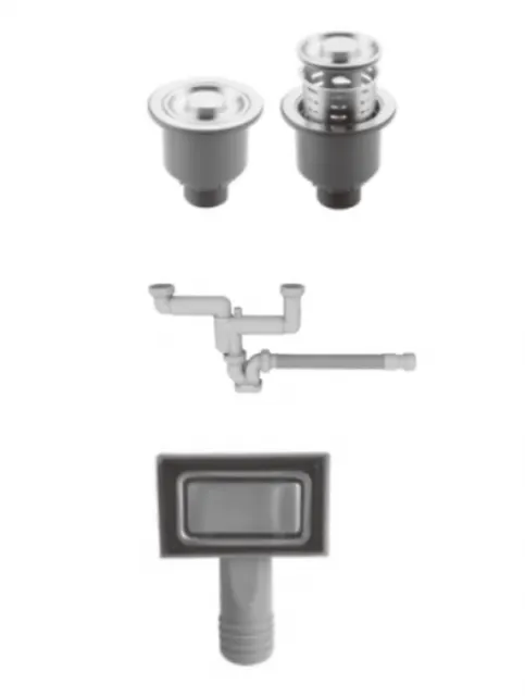 Сифон двойной для мойки Rivelato Rinox 1115 S2B