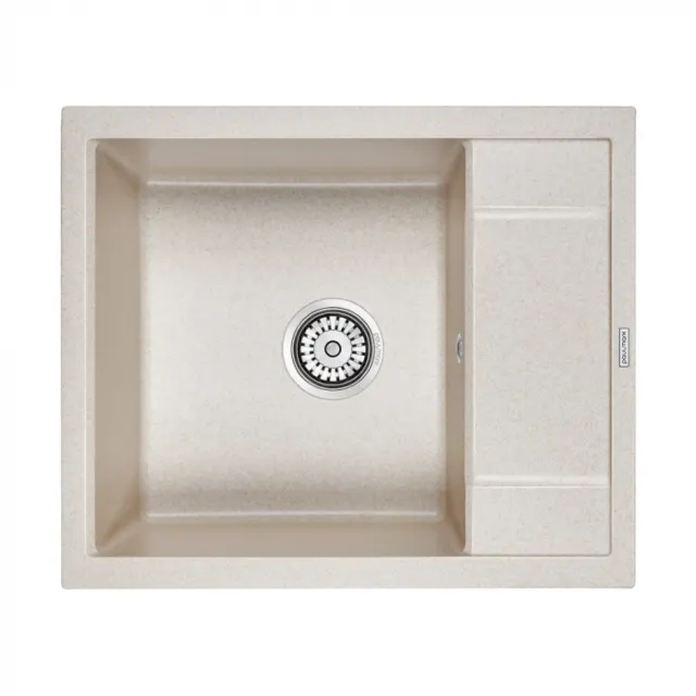 Кухонная мойка Paulmark Мойка FLUGEN 50-600, IT-GRANIT, PM216050-BE, бежевый , 600х500 мм,