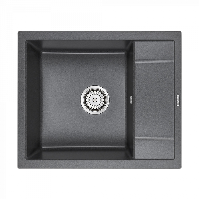 Кухонная мойка Paulmark Мойка FLUGEN 50-600, IT-GRANIT, PM216050-DG, графит, 600х500 мм,