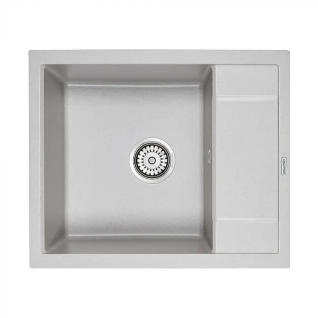 Кухонная мойка Paulmark Мойка FLUGEN 50-600, IT-GRANIT, PM216050-GR, серый, 600х500 мм,