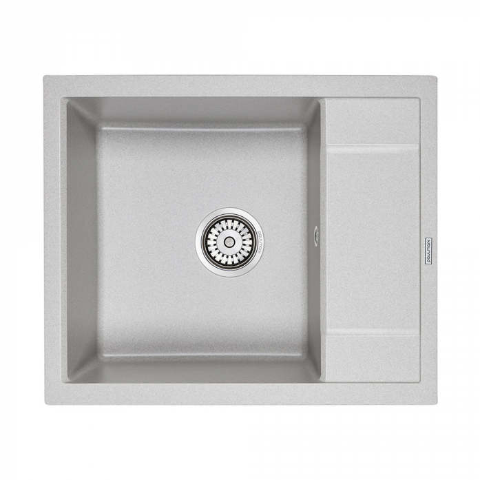 Кухонная мойка Paulmark Мойка FLUGEN 50-600, IT-GRANIT, PM216050-GR, серый, 600х500 мм,