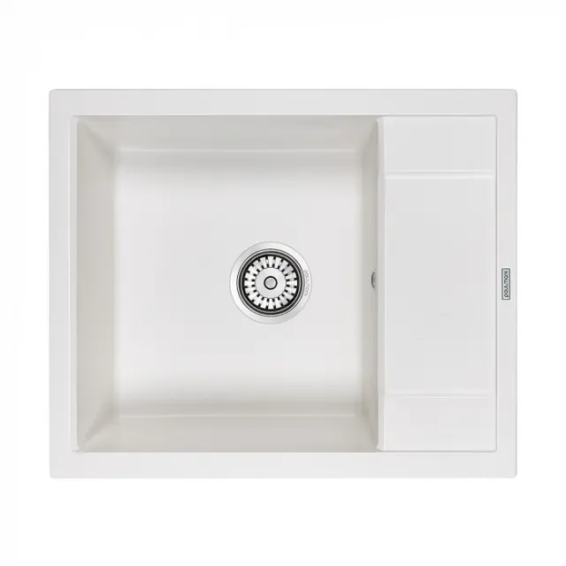 Кухонная мойка Paulmark Мойка FLUGEN 50-600, IT-GRANIT, PM216050-WH, белый, 600х500 мм,