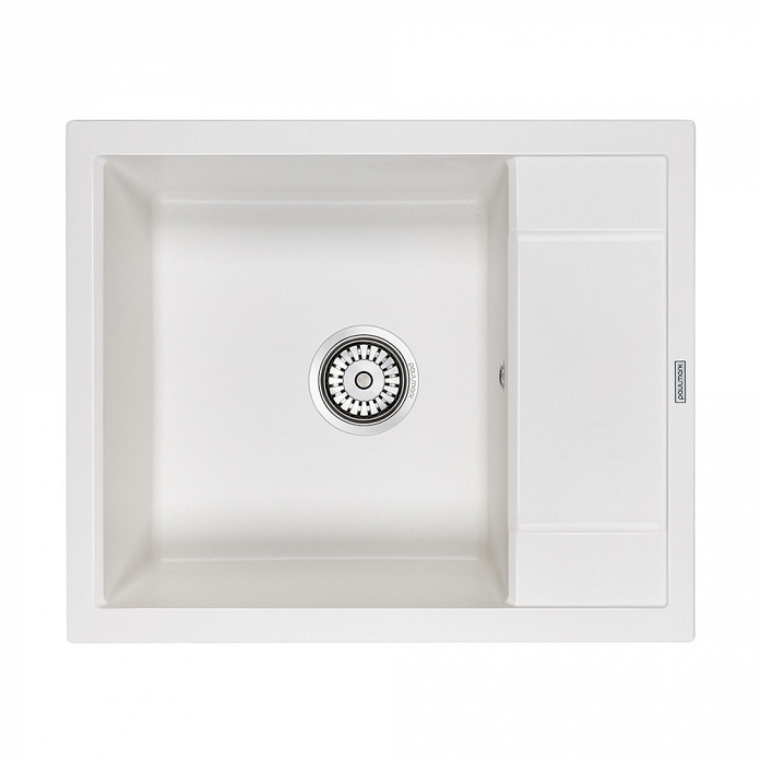 Кухонная мойка Paulmark Мойка FLUGEN 50-600, IT-GRANIT, PM216050-WH, белый, 600х500 мм,