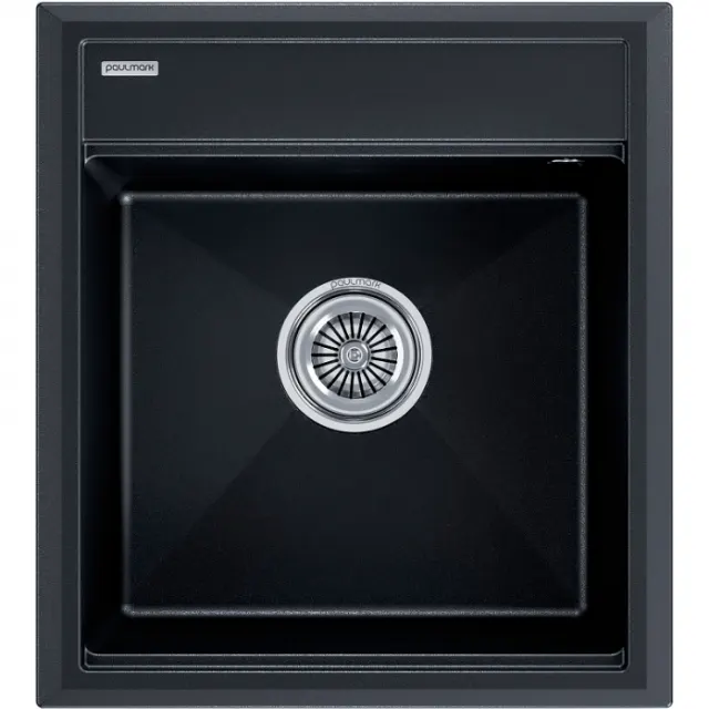 Мойка Paulmark STEPIA 45, IT-GRANIT, PM114651-BLM, черный, 460х510,
