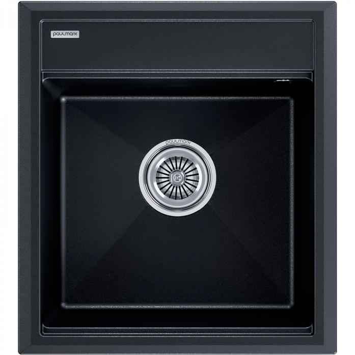Мойка Paulmark STEPIA 45, IT-GRANIT, PM114651-BLM, черный, 460х510,