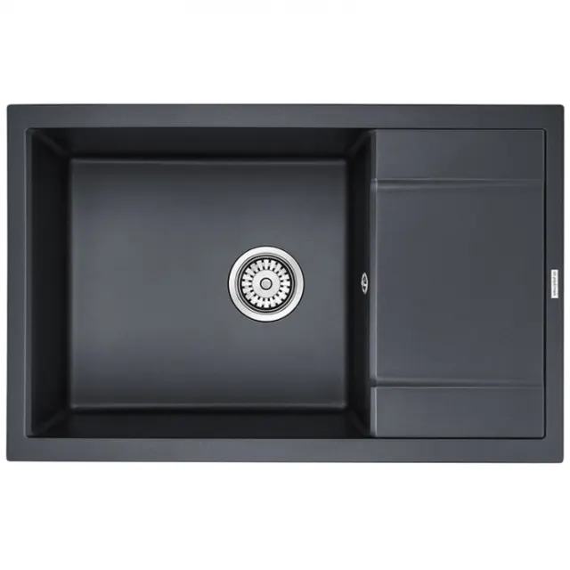 Кухонная мойка Paulmark Мойка FLUGEN 60, IT-GRANIT, PM317850-AN, антрацит, 780х500 мм,