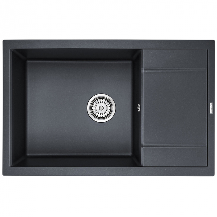 Кухонная мойка Paulmark Мойка FLUGEN 60, IT-GRANIT, PM317850-AN, антрацит, 780х500 мм,