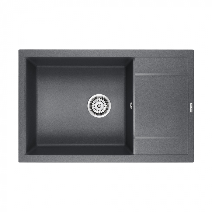 Кухонная мойка Paulmark Мойка FLUGEN 60, IT-GRANIT, PM317850-DG, графит, 780х500 мм,