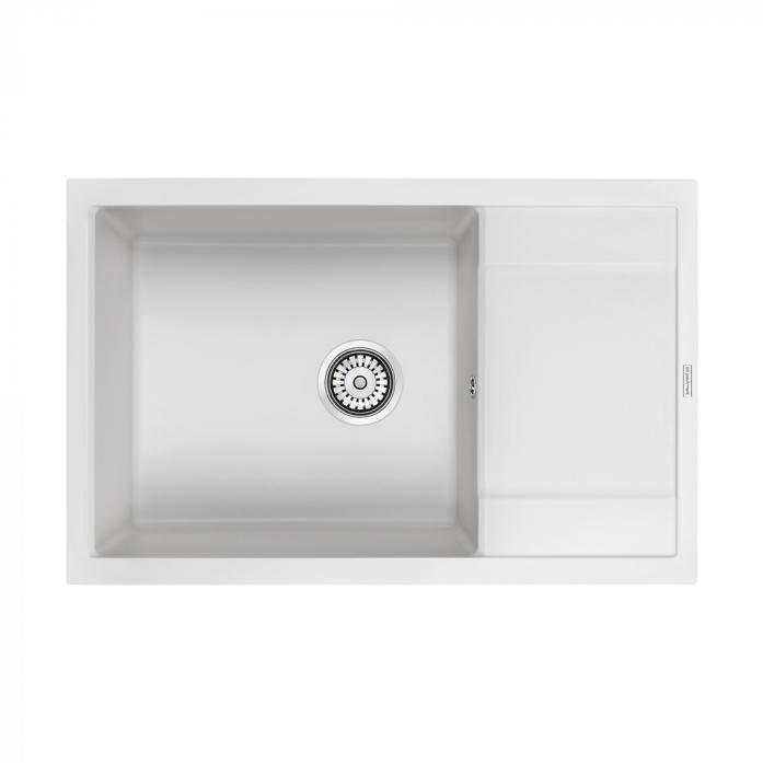 Кухонная мойка Paulmark Мойка FLUGEN 60, IT-GRANIT, PM317850-WH, белый, 780х500 мм,