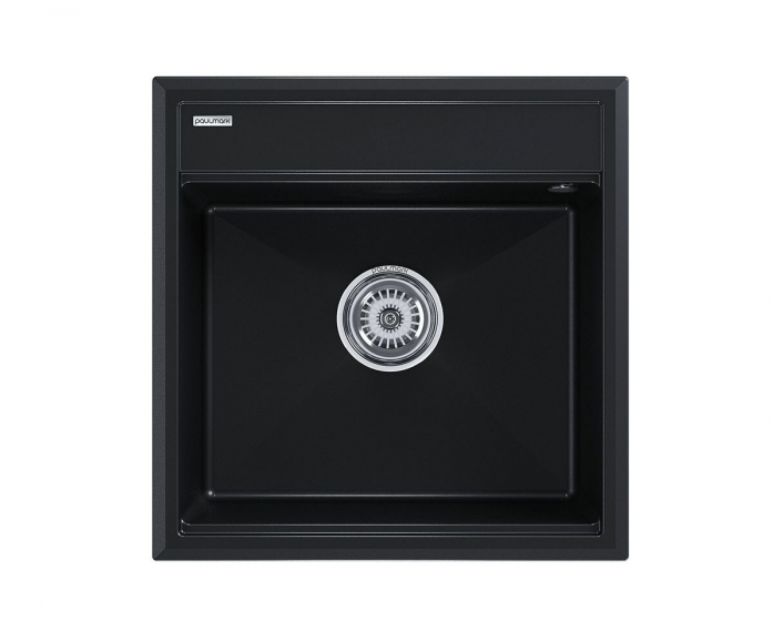 Мойка Paulmark STEPIA 50, IT-GRANIT, PM115051-BLM, черный, 500х510,