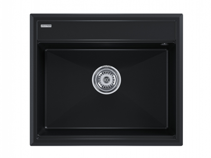 Мойка Paulmark STEPIA 60, IT-GRANIT, PM115951-BLM, черный, 590х510,