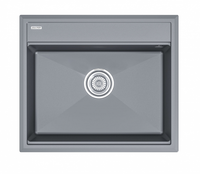 Мойка Paulmark STEPIA 60, IT-GRANIT, PM115951-GRM , серый металлик, 590х510,