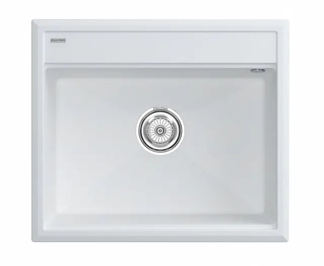 Мойка Paulmark STEPIA 60, IT-GRANIT, PM115951-WH , белый, 590х510,