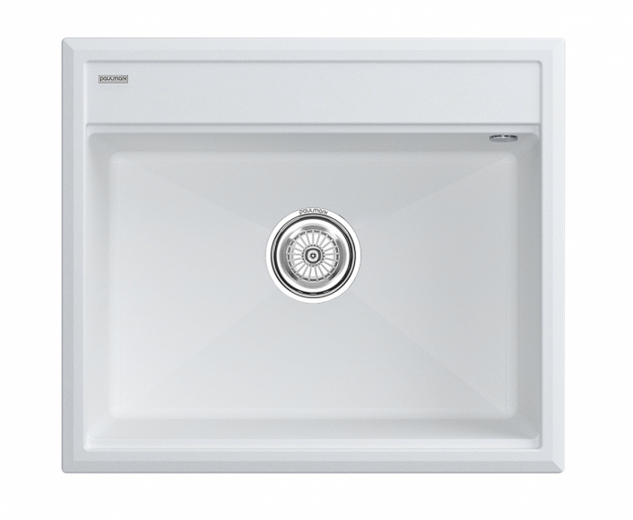 Мойка Paulmark STEPIA 60, IT-GRANIT, PM115951-WH , белый, 590х510,