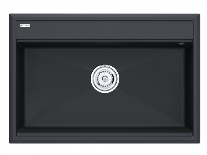 Мойка Paulmark STEPIA 80, IT-GRANIT, PM117551-AN, антрацит, 750х510,