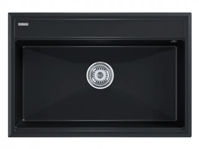 Мойка Paulmark STEPIA 80, IT-GRANIT, PM117551-BLM, черный, 750х510,