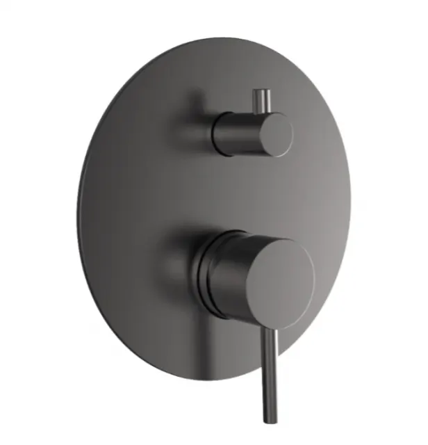 Встраиваемый смеситель AQUAME Siena AQM8803GM оружейный металл