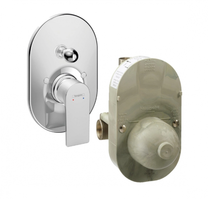 Смеситель для ванны Hansgrohe Rebris E 72459000S (72459000+31741180) хром