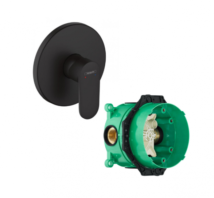 Смеситель для душа Hansgrohe Vernis Blend 71667670S (71667670+01800180) матовый черный
