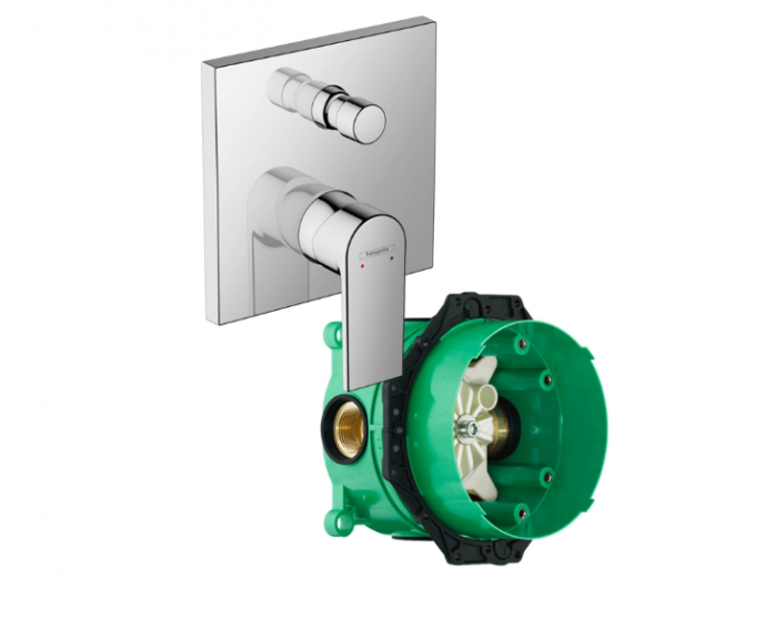 Смеситель для ванны Hansgrohe Vernis Shape 71468000S (71468000+01800180) хром
