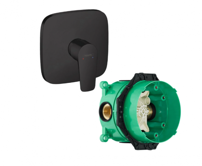 Смеситель для душа Hansgrohe Talis E 71765670S (71765670+01800180) матовый черный