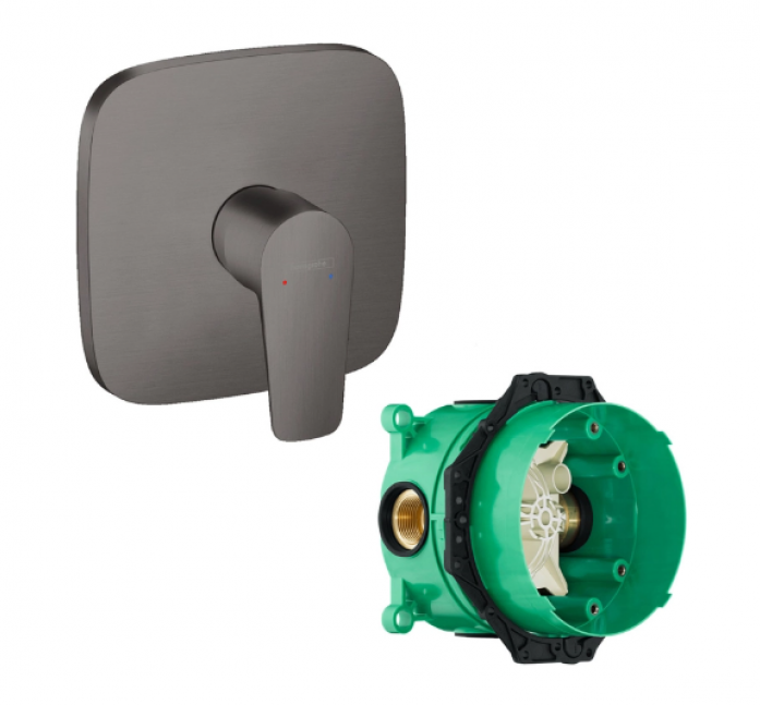Смеситель для душа Hansgrohe Talis E 71765340S (71765340+01800180) шлифованный черный хром