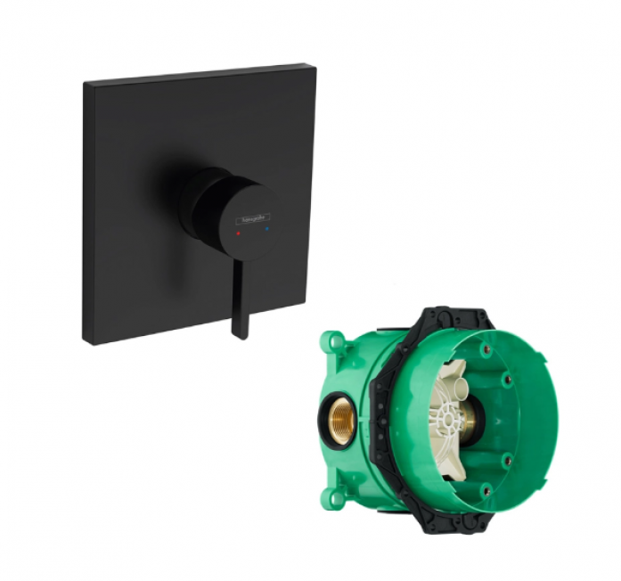 Смеситель для душа Hansgrohe Finoris 76615670S (76615670+01800180) матовый черный