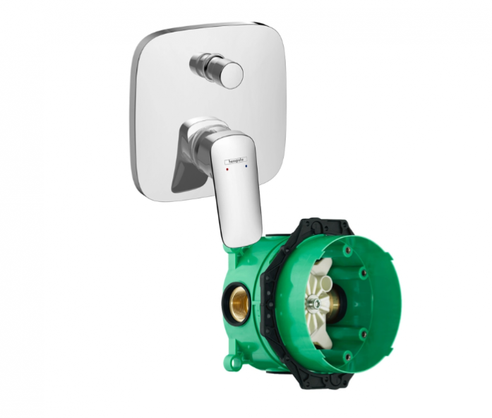 Смеситель для ванны Hansgrohe Logis 71405000S (71405000+01800180) хром