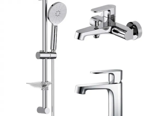Комплект смесителей AQUATEK Оберон AQ1230CR хром