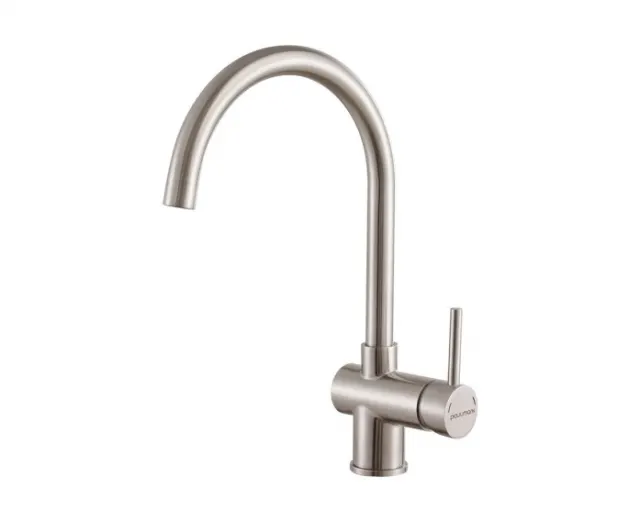 Смеситель для кухни Paulmark BEND, брашированная сталь, Be212066-BS, 